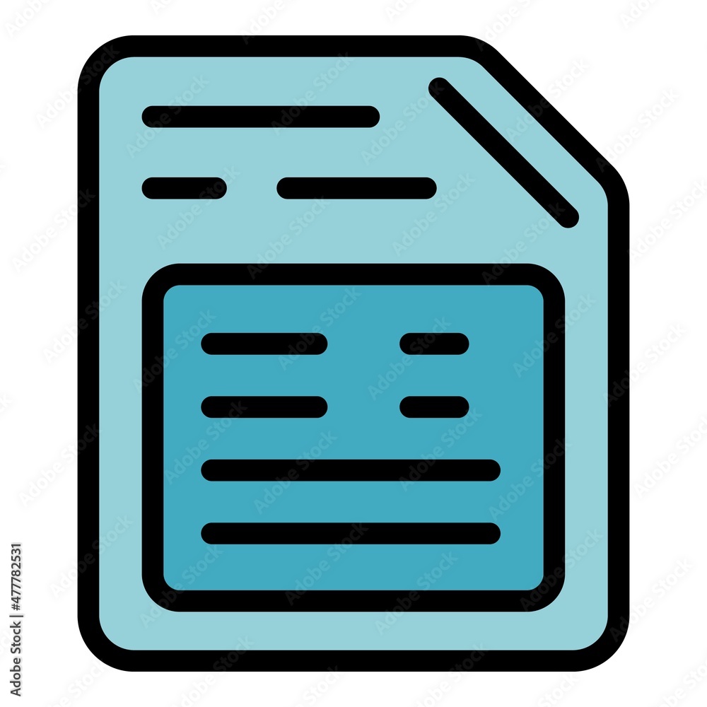 Project plan icon. Outline project plan vector icon color flat isolated Project plan icon. Outline project plan vector icon color flat isolated