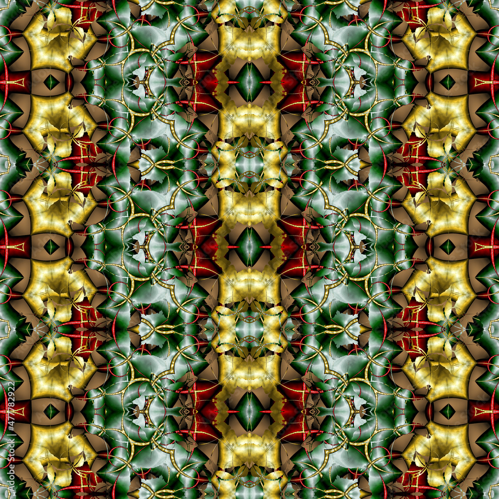 Fototapeta premium 3d effect - abstract geometric fractal pattern 