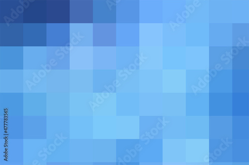 Vector background of light blue squares. Geometric texture from blue tones squares. Abstract pattern of square pixels. Backdrop of mosaic squares for branding, calendar, multicolor card, banner, cover