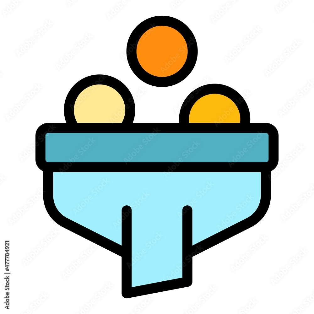 Funnel market icon. Outline funnel market vector icon color flat isolated Funnel market icon. Outline funnel market vector icon color flat isolated
