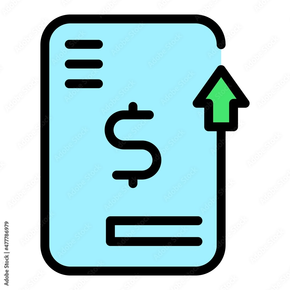 Online transfer money icon. Outline Online transfer money vector icon color flat isolated Online transfer money icon. Outline Online transfer money vector icon color flat isolated