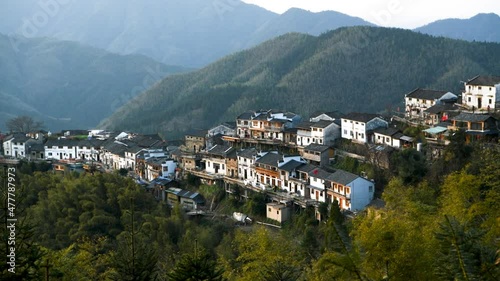 Huangshan city, Anhui province, China Xiuning county brook town Hong wood pear village, ancient villages on the mountains photo