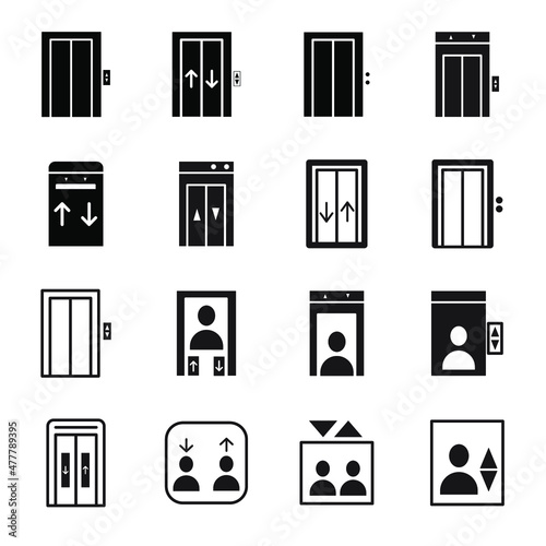 lift icons set. lift pack symbol vector elements for infographic web