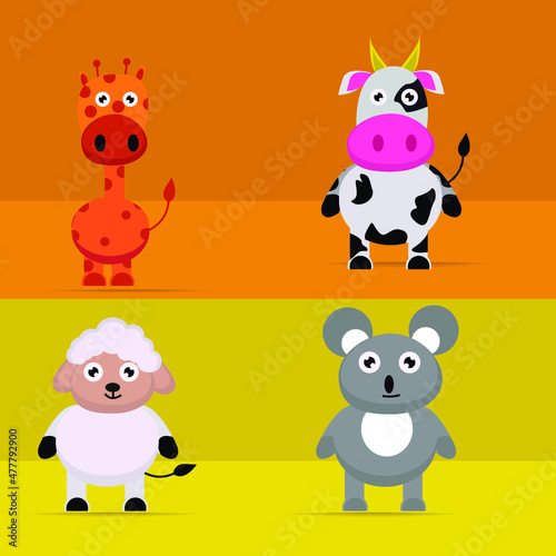 character Animal Asset illustration for nft and animation 