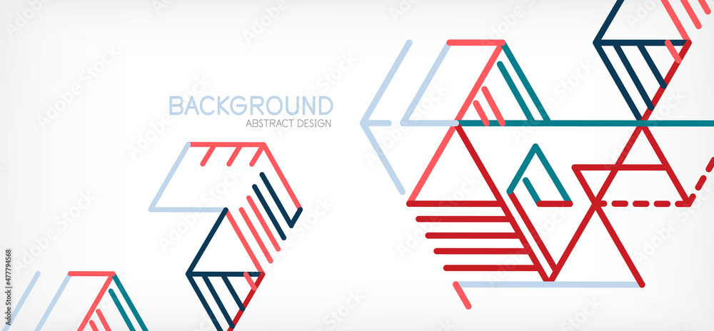 Abstract background. Color lines on white background. Linear abstract composition. Techno or business concept for wallpaper, banner, background, landing page Abstract background. Color lines on white background. Linear abstract composition. Techno or business concept for wallpaper, banner, background, landing page