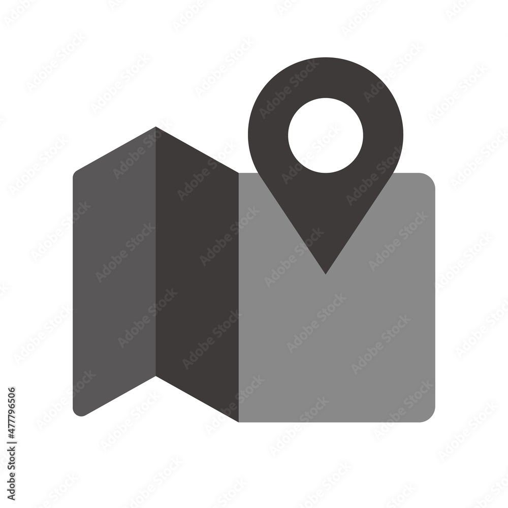 Black map and pin icons. Vectors. Black map and pin icons. Vectors.