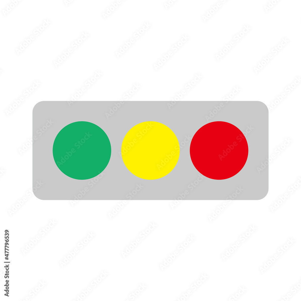 Flat design traffic light icon. Vector. Flat design traffic light icon. Vector.