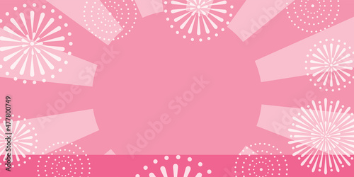 夏の花火と空と海の背景