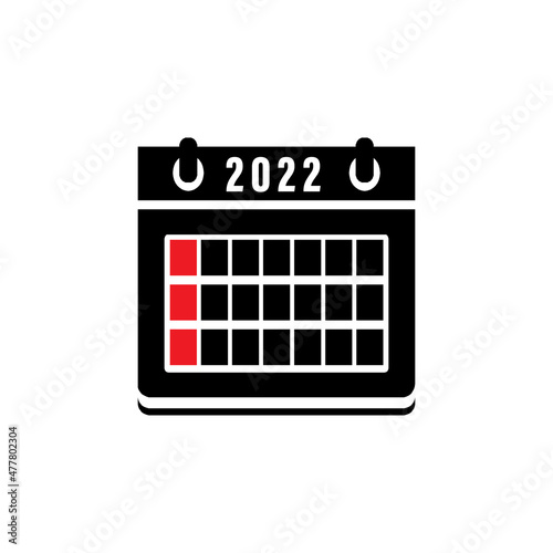 illustration vector graphic of Calendar icon 2022