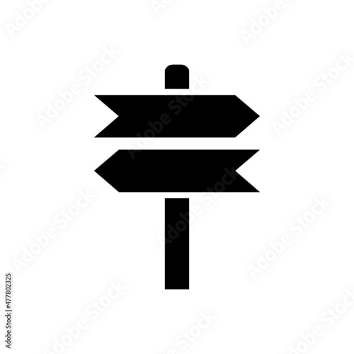 illustration vector graphic of left and right hand sign wooden