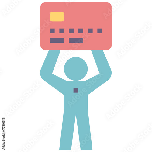 shopper flat style icon