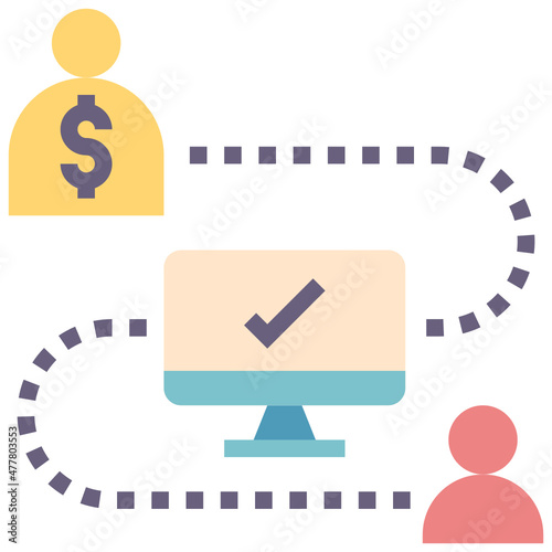 p2p flat style icon