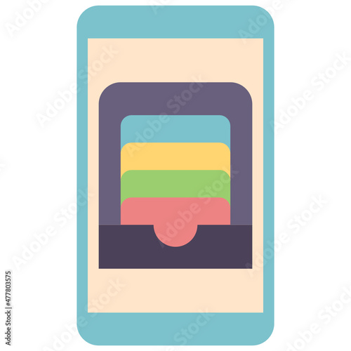 mobile flat style icon