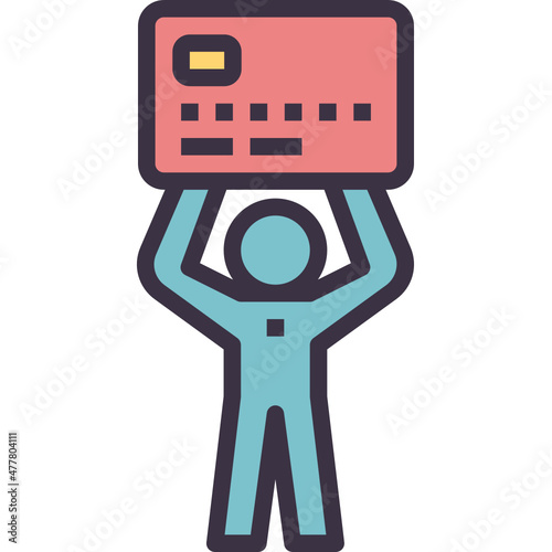 shopper outline style icon