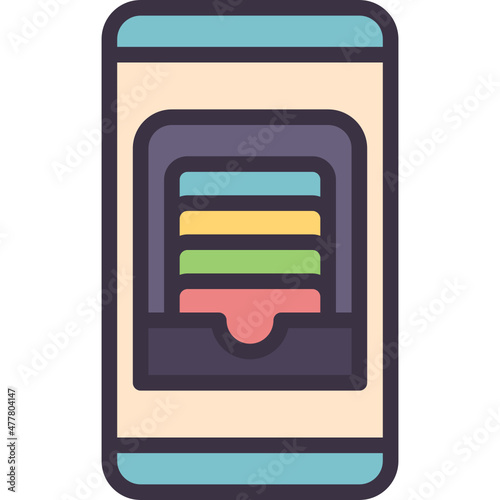 mobile outline style icon