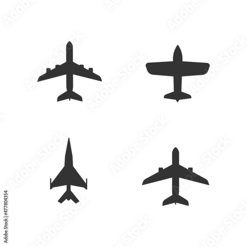 Airplane aviation flat icon for apps and websites
