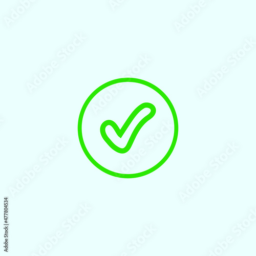 Free Download Check mark green line icons. Vector illustration. - Vector - GFXLoad