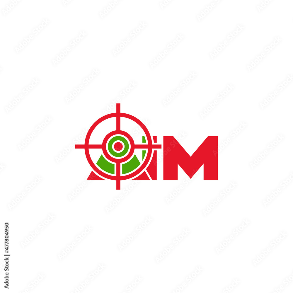 Aim typography logo design. Aim typography logo design.