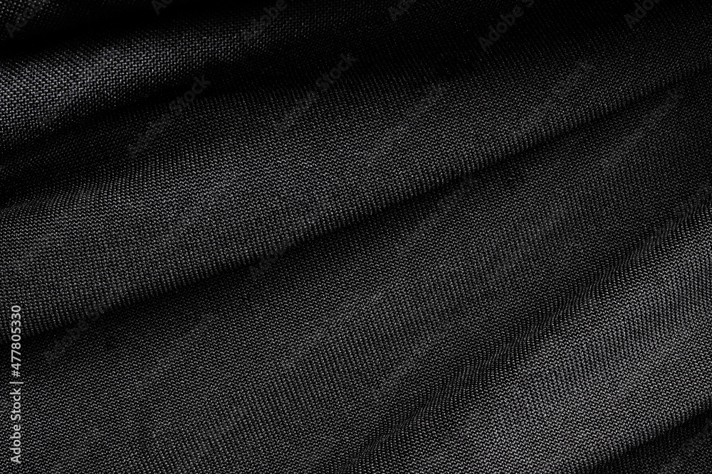 Elegant black silk, luxurious fabric texture, elegant background design.