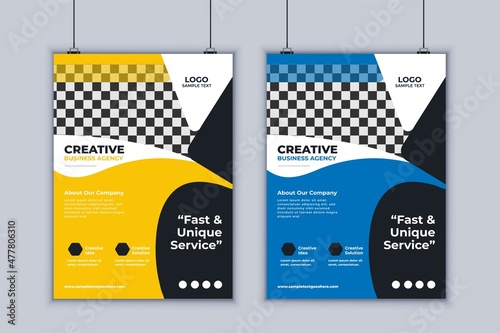 Digital Agency Business Flyer Design. Moder Layout Design. Vector Design Template. Brochure Design