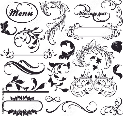 Set of vintage elements 05