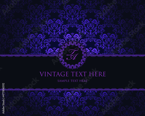 Vintage Damask Seamless Background