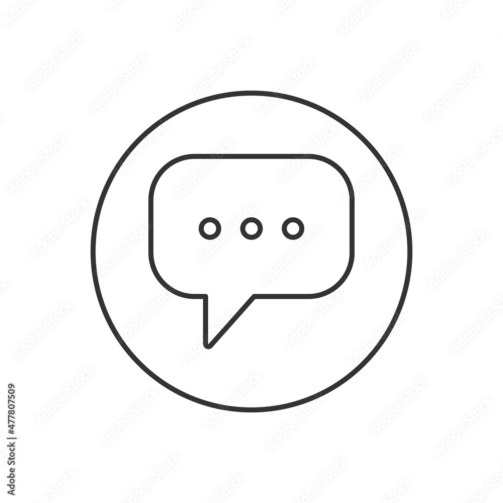 Chat Message Related Line Icon, Chat Speech Bubble, Social Media Message. Chatting or Messaging Bubbles with Dots for Apps and Websites. Vector Illustration. Chat Message Related Line Icon, Chat Speech Bubble, Social Media Message. Chatting or Messaging Bubbles with Dots for Apps and Websites. Vector Illustration.