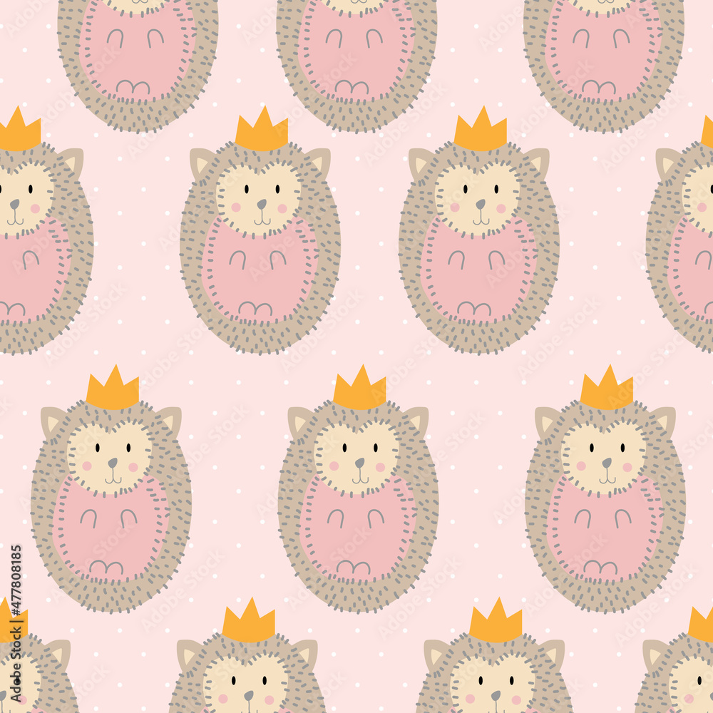 Seamless Hedgehog Pattern Seamless Hedgehog Pattern