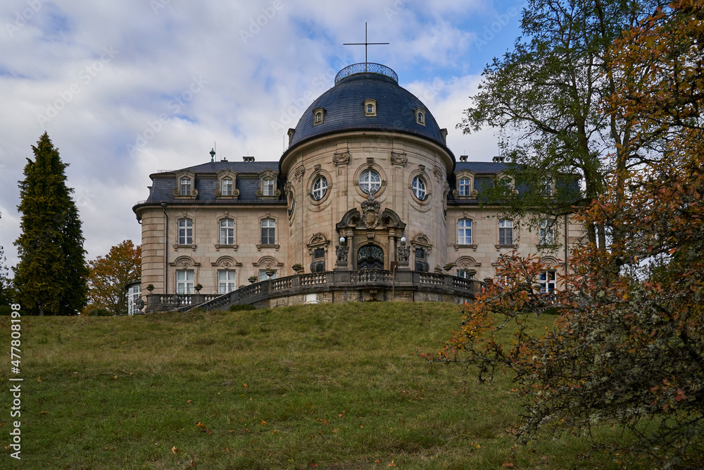 Schloss und Schlosspark Craheim bei Wetzhausen, Markt Stadtlauringen, Landkreis Schweinfurt, Unterfranken, Bayern, Deutschland