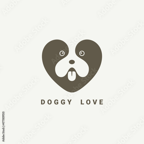 Unique and modern pet dog mascot vector