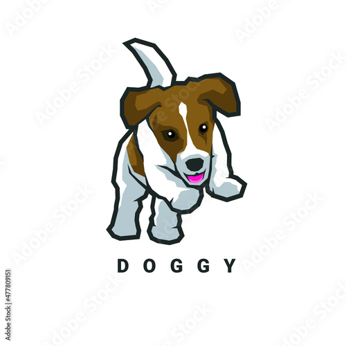 Unique and modern pet dog mascot vector
