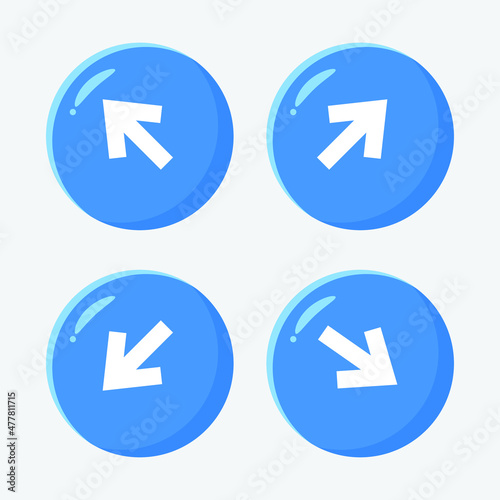 Free Download Arrow 3d icon set vector of modern trend in the style of glass morphism with gradient, blur and transparency. The collection includes 4 icons in a single style of business, finance, website, or etc - GFXLoad