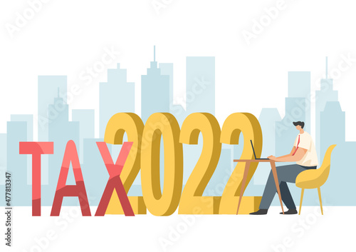 Taxes and fees paid  financial cost  Calculation of compulsory payments  personal income tax, taxation, tax credit metaphor  Isolated vector concept comparison illustration.  and business ideas 2022.