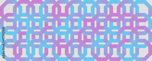 Generative Design Artwork of Abstract Vector Generated Shapes Composition