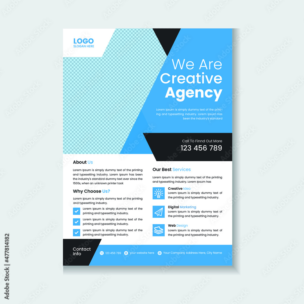 Obraz premium Creative Modern And Professional Corporate Business Flyer Template Design