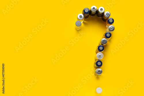 Question mark made of medic...