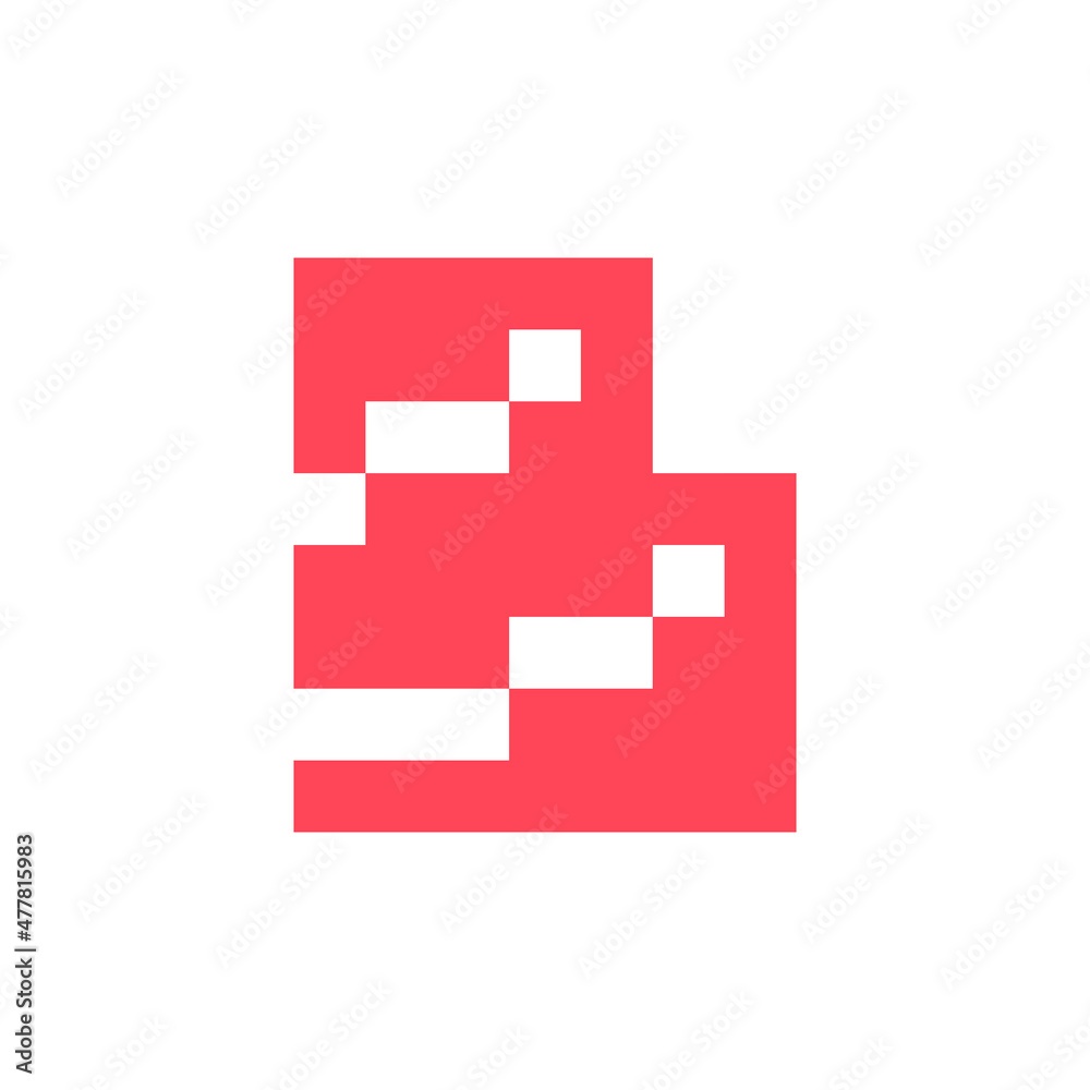 Obraz premium Letter B logo. Icon design. Template elements. Geometric abstract logos