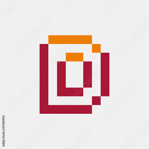 Letter D logo. Icon design. Template elements. Geometric abstract logos
