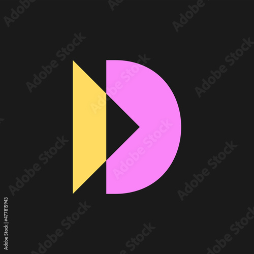 Letter D logo. Icon design. Template elements. Geometric abstract logos © Nataliia