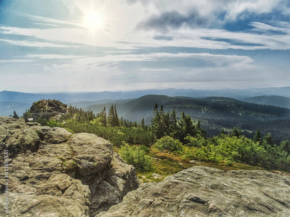 View from mount Arber, a mountain in the bavarian forest