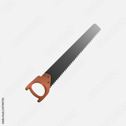 Saw icon. Cartoon of sickle vector icon.