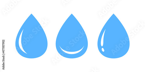 a simple element set of the water drop illustrations. minimalist design in various shapes. a design for logo, symbol, and element decoration.