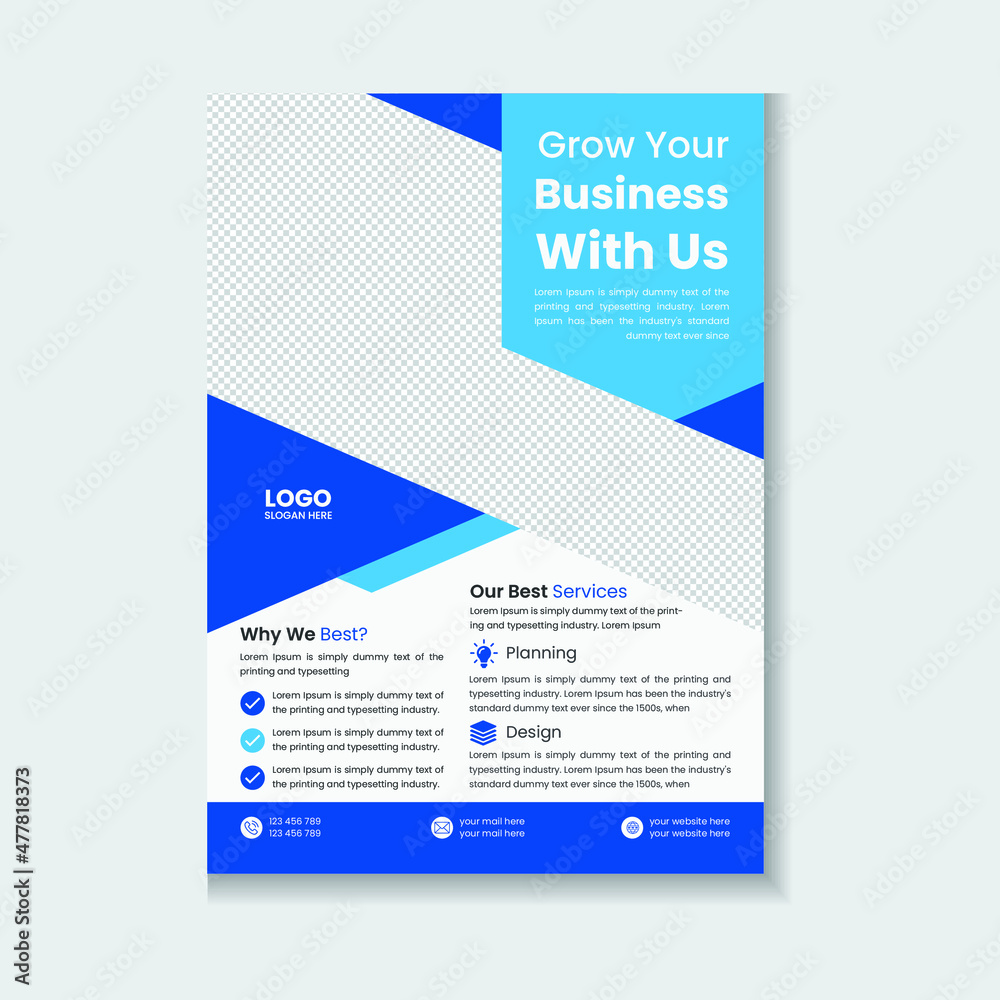 Creative Modern And Professional Corporate Business Flyer Template Design