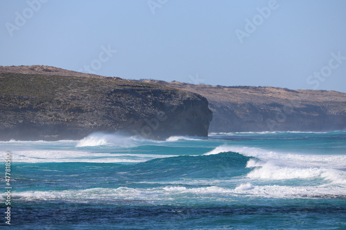 Wallpaper Mural waves crashing on rocks Torontodigital.ca