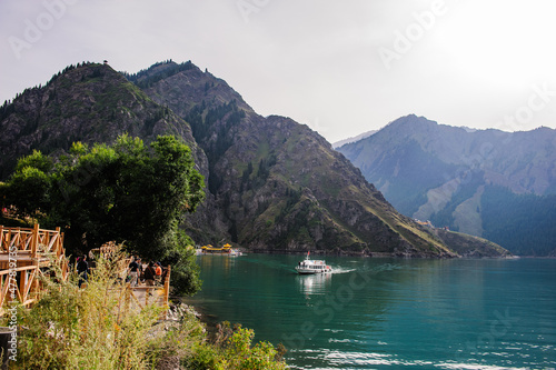 Tianchi Lake in Tianshan Mountain, Xinjiang, China photo