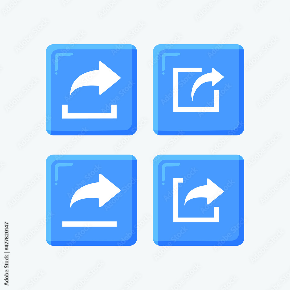 Share 3d icon set vector of modern trend in the style of glass morphism with gradient. The collection includes 4 icons in a single style of business, finance, website, or etc.