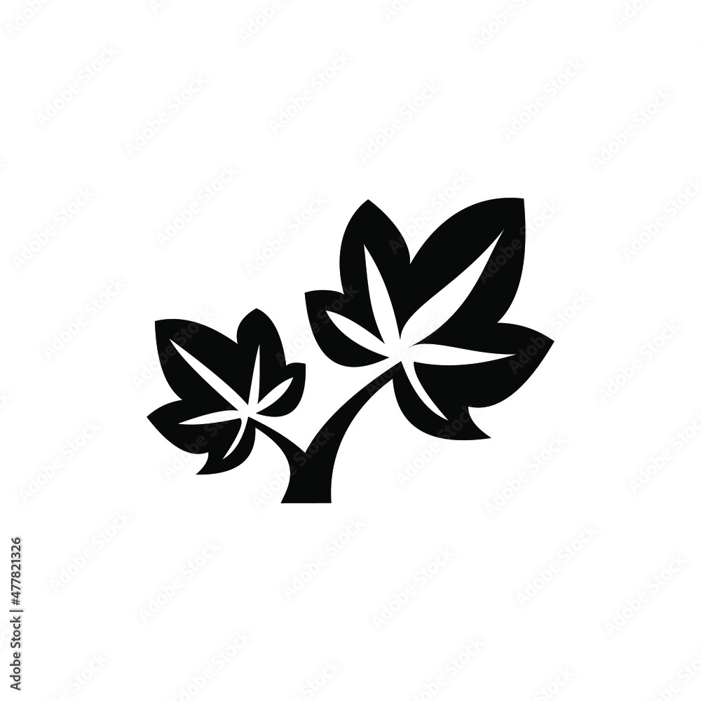 Black and white leaf illustration logo design
Black and white leaf illustration logo design
