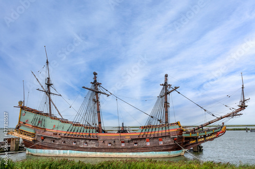 Cuadro en lienzo Port of Leystad, Flevoland Province, The Neherlands