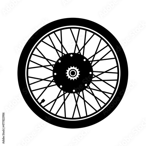 Electric bicycle motor wheel. E-bike drivetrain component