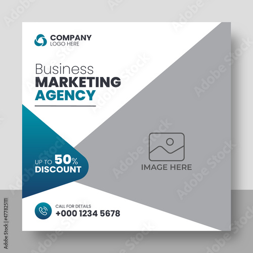 Digital marketing social media post web banner template